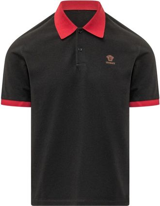 Versace Poloshirt met korte mouwen - Heren - Polos - Zwart - XL - Tops