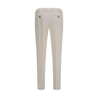 Brunello Cucinelli Mens White Cotton Casual Pants