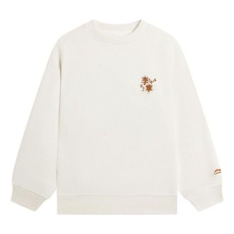 Li-Ning (WMNS) Li-Ning Embroidered Logo Sweatshirt Beige AWDSB58-3