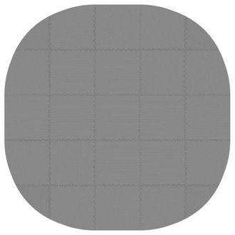 vidaXL Tappetino Per Piscina 25 Pz &Oslash; 292 Cm Rotondo Schiuma Eva Grigio Vidaxl