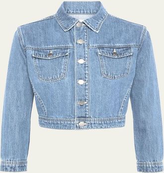 L'agence Koda Cropped Denim Jacket