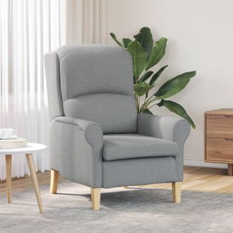 vidaXL Poltrona Grigio chiaro 76 x 94 x 102 cm Tessuto - Vidaxl