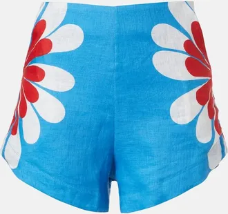 Cala de la Cruz Shorts Bahamas de lino florales