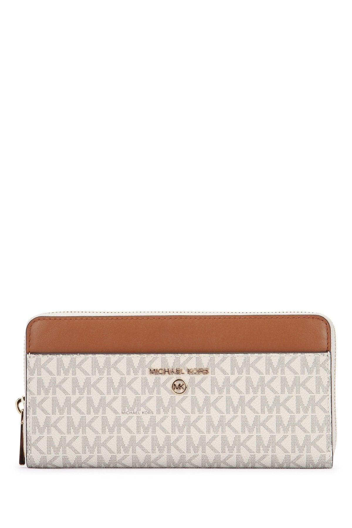 財布・小物その他 Michael Kors Woman Wallet Beige 32F1GJ6W4B 150 Michael Kors Jet Set imitation leather wallet with all over