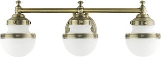 Livex Lighting 3-Light Antique Brass Vanity Sconce