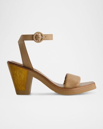 Bernardo Brisi Leather Ankle-Strap Sandals