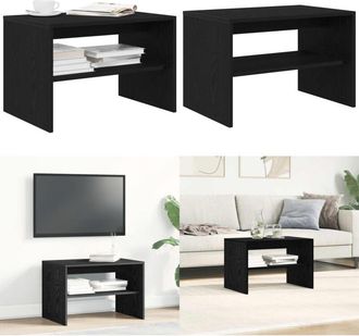 vidaXL Mobile Porta TV Rovere Nero 60x40x40 cm in Legno Multistrato - Tavolino da caff&egrave; - Legno tecnico