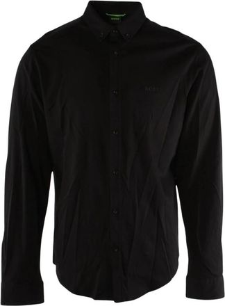 HUGO BOSS B Motion L Shirt - Heren - Casual Overhemden - Zwart - S - Katoen - Overhemden
