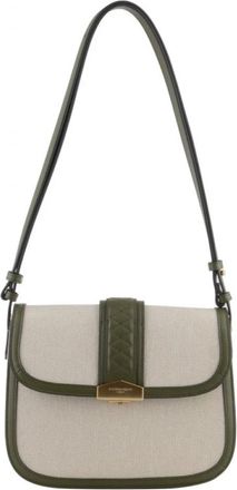 Pourchet Tassen, Dames, Groen, ONE Size, Leer, Steppe Crossbody Tas