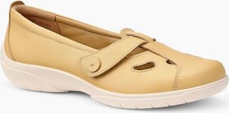 Hotter Womens Nirvana Womens T-Bar Casual Shoes - Tan - Size: 4.5