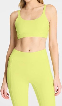 Bandier Flow Low Impact Sports Bra In Sunny Lime