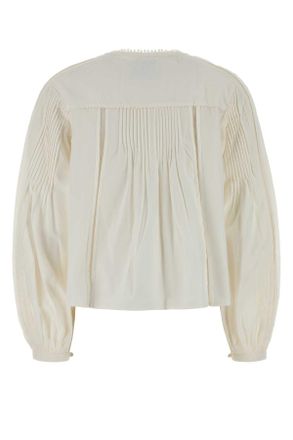 Isabel Marant Womens Ivory Cotton Cubraly Blouse White Maglie Sweater
