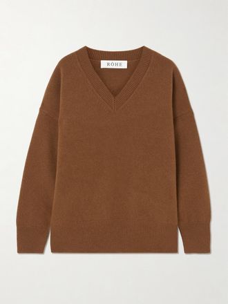R&oacute;he Pullover In Misto Lana - Marrone