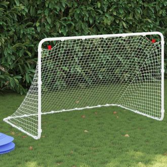 vidaXL Porter&iacute;a De F&uacute;tbol Acero Blanco 122x81x81 Cm Vidaxl735228