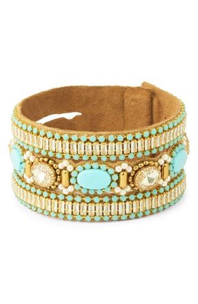 Deepa Gurnani Harva Bracelet in Turquoise at Nordstrom