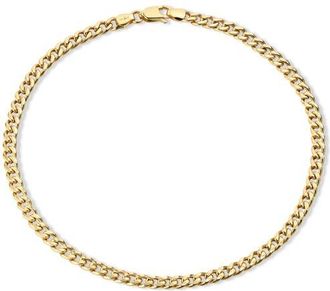 Devata Cuban Chain Bracelet in 14K Gold in Yellow Gold at Nordstrom, Size 6.5