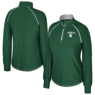 Colosseum Womens Colosseum Green Michigan State Spartans Bikram Raglan Quarter-Zip Top at Nordstrom, Size X-Large