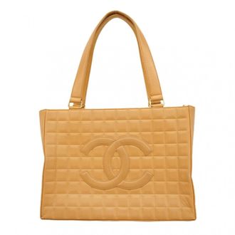 Chanel Beige Leather Tote Bag (Pre-Owned)