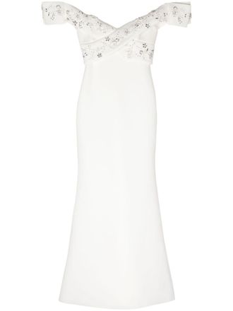 Badgley Mischka Tulen jurk - Wit