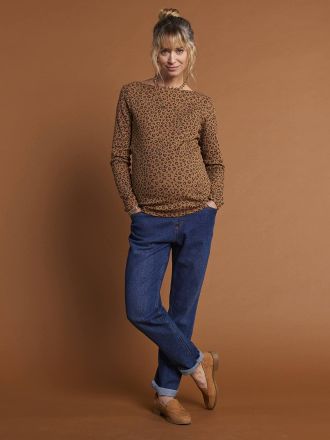 Envie de Fraise Gerade Umstandsjeans mit Seamless-Bund ENVIE DE FRAISE Oeko-Tex dunkelblau