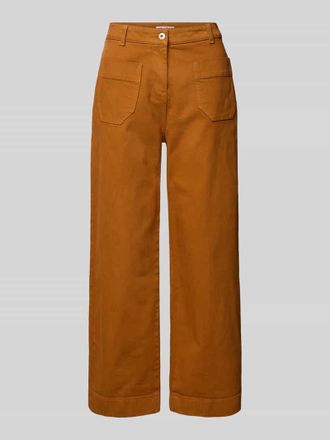 Jake*s Casual Hose mit verk&uuml;rzter Passform mit aufgesetzten Taschen in Camel, Gr&ouml;&szlig;e 34