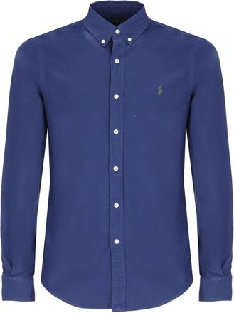 Ralph Lauren Shirts Blauw - Heren - Casual Overhemden - Blauw - S - Katoen - Overhemden