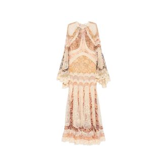 Zimmermann Floral-print Lace-panelled Maxi Dress