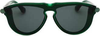 Burberry BE4427410487 Dark-Lens Green Frame Sunglasses - Green
