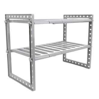 OEM Estante Extensible De Doble Capa Para Fregadero Gran Capacidad, Color Gris