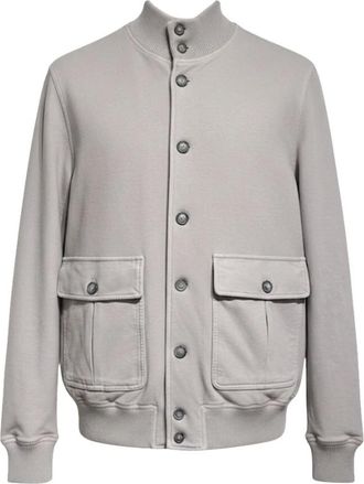 Ferrante Bomber Jackets, male, Gray, Size: 2XL 55U15005 Bomber Jacket