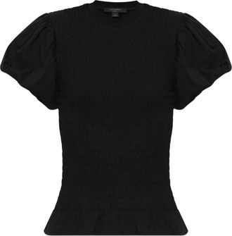 AllSaints Top con maniche a palloncino - Nero