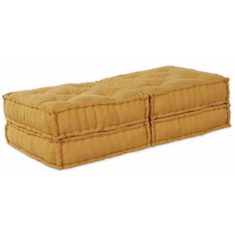 vidaXL Sof&aacute; Modular 2 Pcs Amarillo 70 X 70 X 36 Cm Tela Vidaxl