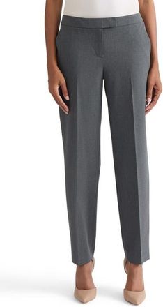 Kasper Washable Claire Straight Leg Pants in Modern Charcoal at Nordstrom, Size 18