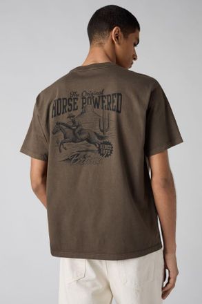 Levi's Camiseta de corte vintage y gr&aacute;fico - Hombre - 2XL - Gris / Two Horse Brand 5 Mid Tone Heather Grey Jersey