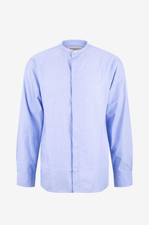Officine G&eacute;n&eacute;rale Hemd mit Mandarinkragen aus Baumwolle Gaston