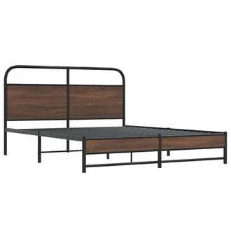 Berkfield Home Elegant Bed Frame without Mattress 150x200 cm Brown Oak Engineere