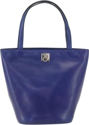 Celine Pre-owned Bucket Bags, female, Blue, Size: ONE SIZE Pre-owned Vintage Bucket Bag