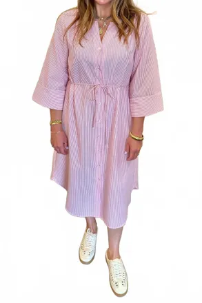 b.young Ime Midi Shirt Dres In Raspberry