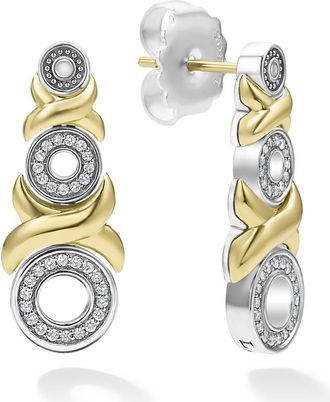 Lagos Embrace Pavé Diamond XO Drop Earrings in Gold/Silver at Nordstrom
