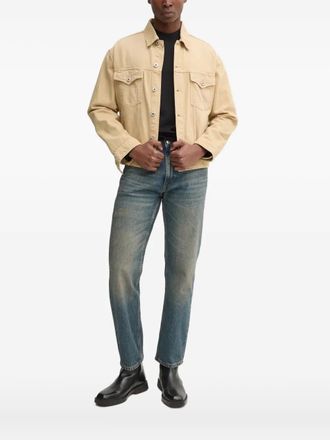 HUGO BOSS logo-patch denim jacket - Neutrals