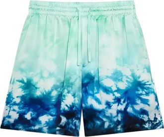 Casablanca tie-dye drawstring shorts - Blue