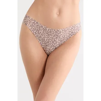 Chantelle Soft Stretch Thong in Bronze Leopard at Nordstrom