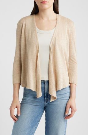 Nic+Zoe Slub Knit 4-Way Cardigan in Jute at Nordstrom, Size Xx-Large