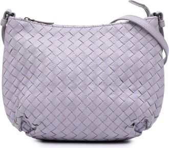 Bottega Veneta Pre-owned Cross Body Bags, female, Purple, Size: ONE SIZE Pre-owned Woven Leather Shoulder Bag