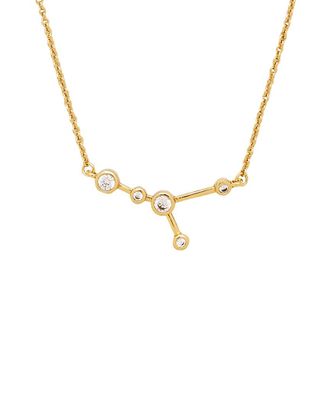 Sterling Forever When Stars Align Constellation Sign 14K Plated Cz Necklace