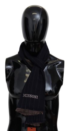Missoni Mens Brown Wool Unisex Neck Wrap Scarf - One Size