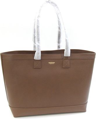 Burberry Brown Leather Tote Bag (Pre-Owned)