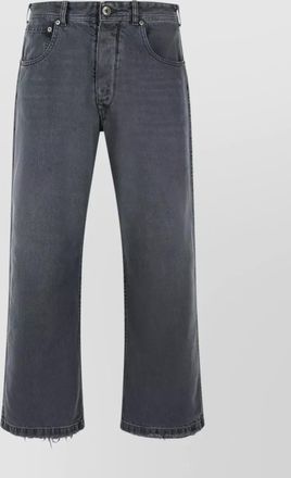 Maison Margiela cotton jeans frayed hem five pocket design