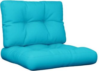 vidaXL Cuscini per Pallet 2 pz Turchese in Tessuto vidaXL