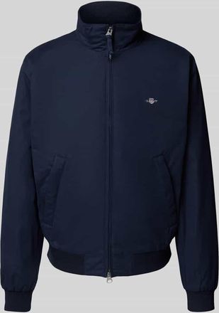 GANT Jacke mit Stehkragen und Label-Stitching in Dunkelblau, Größe XXXL